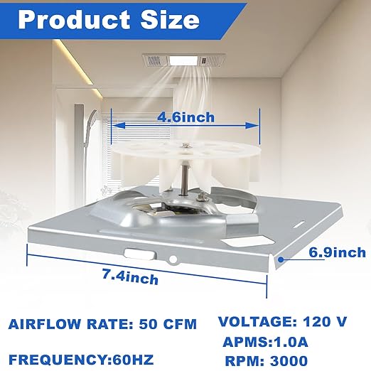 New Upgraded S97012026 Fan, Bathroom Fan Assembly Compatible - Image 6