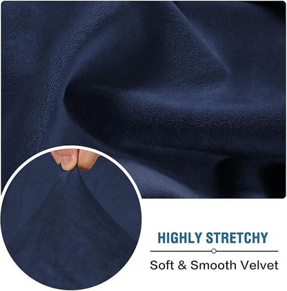 H.VERSAILTEX Velvet Stretch Individual Couch Cushion Cover Plush Cushion - Image 5