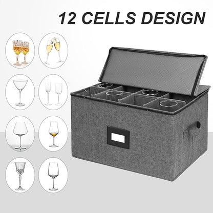 Mayniu Stemware Storage Containers, Wine Glass Storage Box - Image 5
