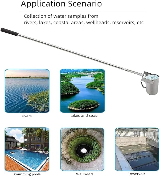 Telescopic Water Sampler Dipper, Eagle-Shaped Spout, 304 Stainless Steel Water - Image 2
