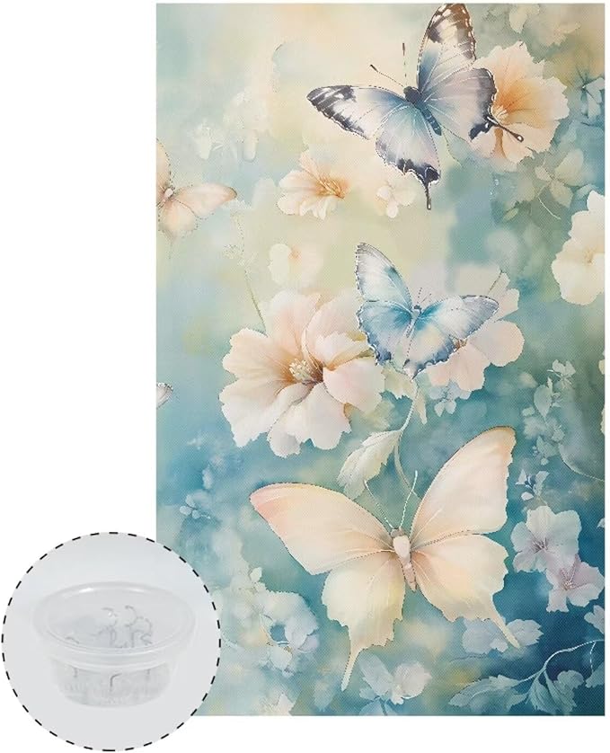 Butterfly Flower Headrest Cover Sofa Headrest Protective Covers Anti-Fade Couch - Image 2