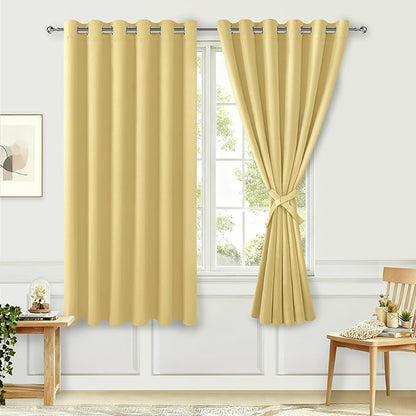 Hiasan Room Darkening Curtains for Bedroom, 70 x 63 Inches by Hiasan