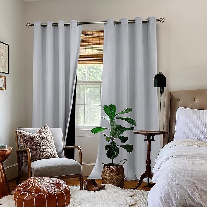BGment 100% Blackout Curtains 108 Inch Long 2 Panles Set, Thermal Insulated - Image 2