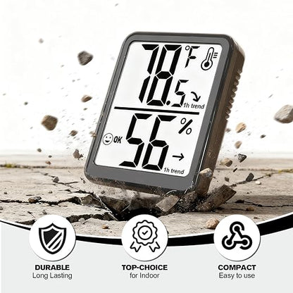 Room Thermometer Indoor Hygrometer Humidity Meter Gauge Digital Temperature and - Image 6