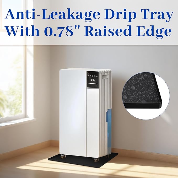 Dehumidifier Drip Mat, 23.6'' x 19.7'' x 0.78'' Humidifier Silicone Drip Mat - Image 3
