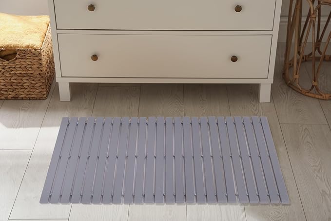 Bath Mat Bathroom Rugs Floor Wood Shower Bathtub Waterproof Non Slip - Image 5