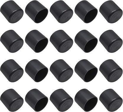 20Pcs Round Rubber Furniture Leg Caps 1"/25mm Vinyl Flexible Chair Leg Floor by Bonsicoky