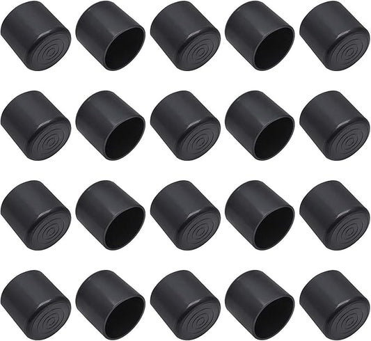 20Pcs Round Rubber Furniture Leg Caps 1"/25mm Vinyl Flexible Chair Leg Floor by Bonsicoky