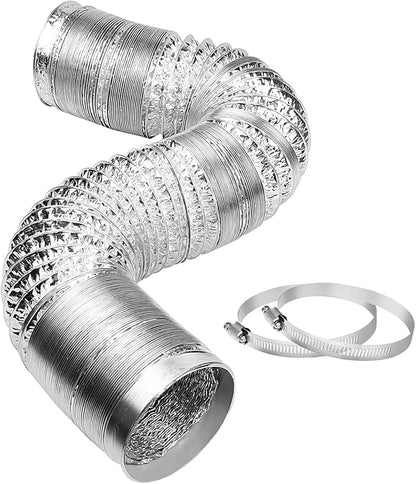 YIJUHOU 4 Inch 16FT Dryer Vent Hose, Flexible Aluminum air ducting by YIJUHOU
