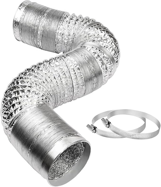YIJUHOU 4 Inch 16FT Dryer Vent Hose, Flexible Aluminum air ducting by YIJUHOU