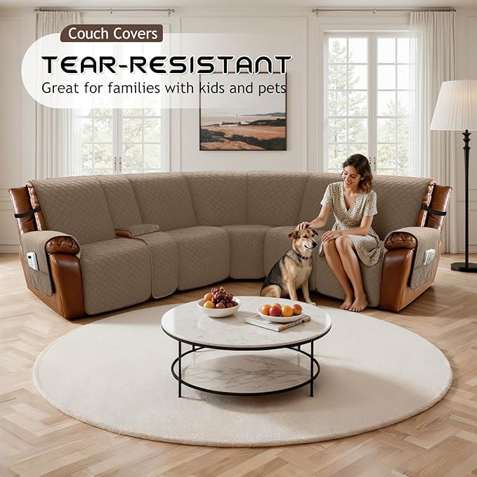 Arfntevss Recliner Sectional Couch Covers - Image 5