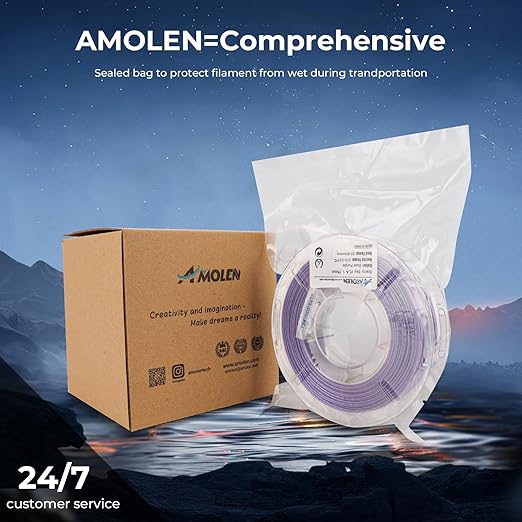 AMOLEN PLA 3D Printer Filament, PLA PrintingFilament Starry Sky Series Pla - Image 6
