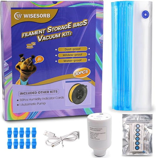 3D Print Filament Storage Bag Vacuum Kits by Wisesorb