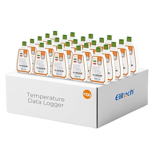 Elitech 100 Pack 120 Days USB Temperature Data Logger Single-Use Cold Chain by Elitech