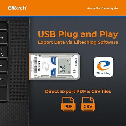 Elitech Bluetooth Temperature Humidity Data Logger FDA Standards, - Image 5