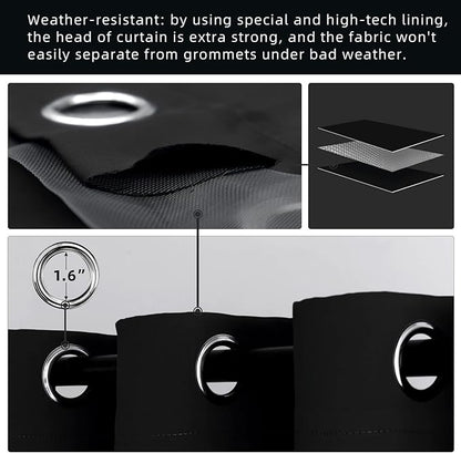 DIVA EN CAMINO DEC Outdoor Patio Curtain Waterproof Darkening Thermal Insulated - Image 3