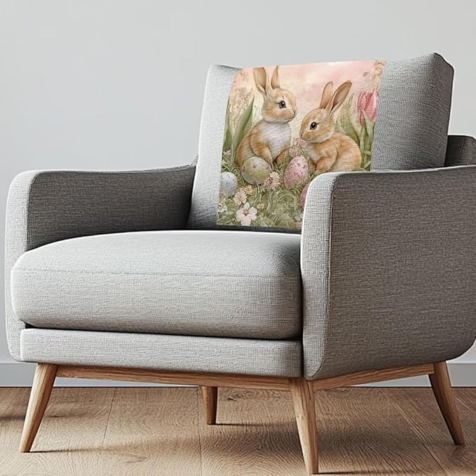 Easter Bunny Recliner Chair Protector Non-Slip Headrest Cover by Unknown