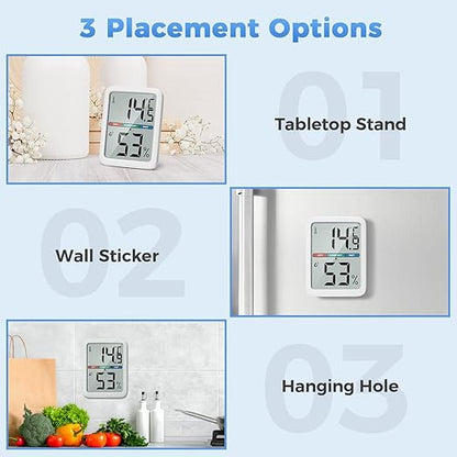 Digital Thermometer Hygrometer, Large LCD Screen Room Thermometer Temperature - Image 6