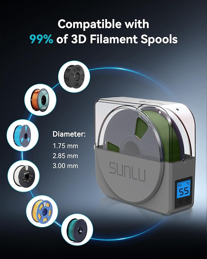 SUNLU S1 Plus Dry Box Grey, 3D Filament Storages - Image 5