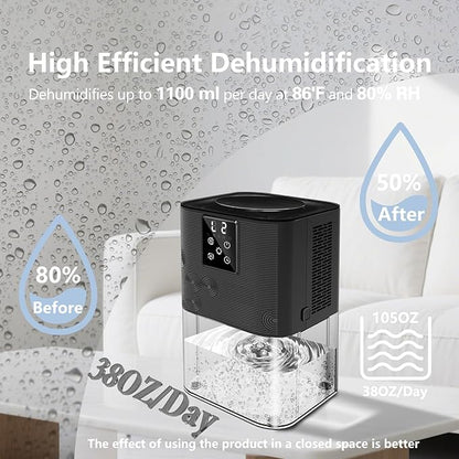 Dehumidifiers for Home, with 105 OZ Water Tank, Quiet Dehumidifier for Bedroom - Image 3