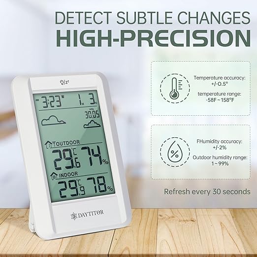 Outdoor Thermometer Weather Stations Wireless High Precision Temperature - Image 2