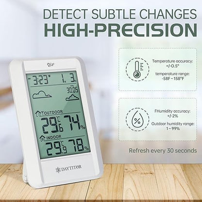 Outdoor Thermometer Weather Stations Wireless High Precision Temperature - Image 2