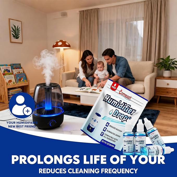Humidifier Treatment Drops Concentrate Cleaner Reduces Buildup & Scaling - Image 4