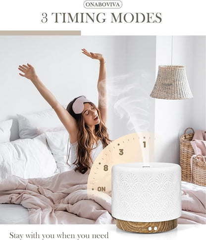 Essential Oil Diffuser, 280ml Ceramic Aromatherapy Diffuser - Image 8
