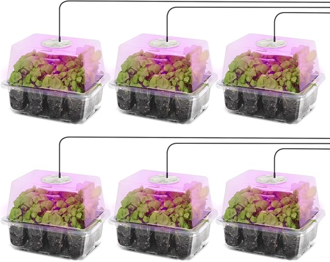 MIXC Seed Starter Kit with Grow Light, Elevated Seedling Tray Kit with by MIXC