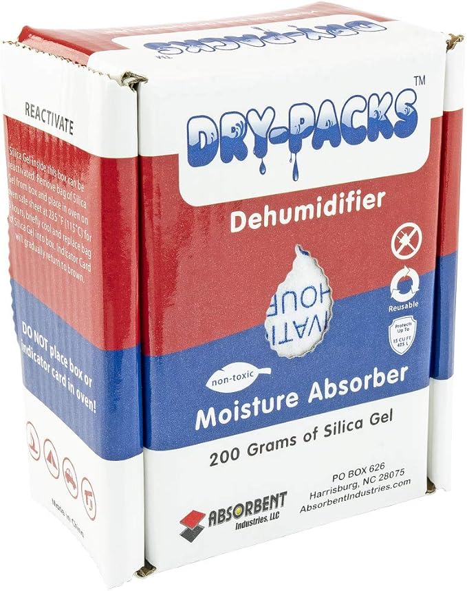 Dry-Packs 200 Gram Silica Gel Dehumidifying Box by DryPacks