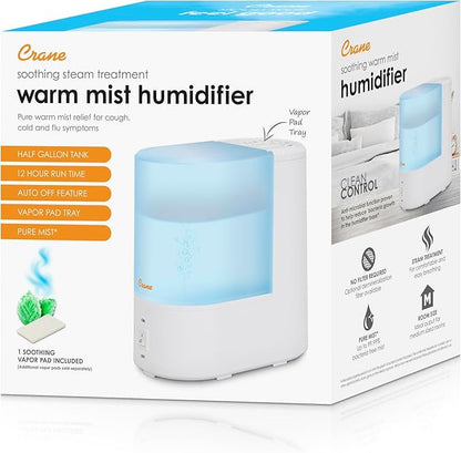 Crane Warm Mist Humidifier, Small Humidifier - Image 4