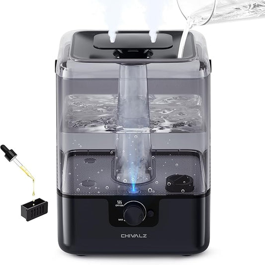 CHIVALZ 6L Humidifiers for Bedroom Large Room Home, Cool Mist Top Fill by CHIVALZ