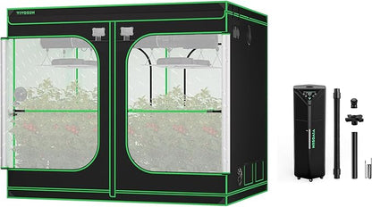 VIVOSUN P888 96"×96"×80" PRO Grow Tent and AeroStream H19 Intelligent by VIVOSUN