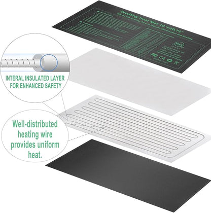 Seedling Heat Mat Hydroponic Plants Heating Pad, Seed Starting Greenhouse and - Image 6