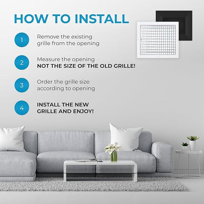 Aluminum 14 x 12 Inch Air Vent Covers Wall AC Grille – Premium Register Vent - Image 6