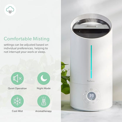 TruSens Clean Mist Ultrasonic Humidifier, Large 5L Tank, Humidity Sensor - Image 6
