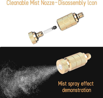 Brass Anti-drip Fogging Spray Head Outdoor Cooling System, 0.012" Orifice 10/24 - Image 5