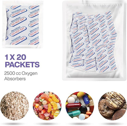 2500cc Oxygen Absorbers for Food Storage, Food Grade Oxygen Absorbers Packets - Image 4
