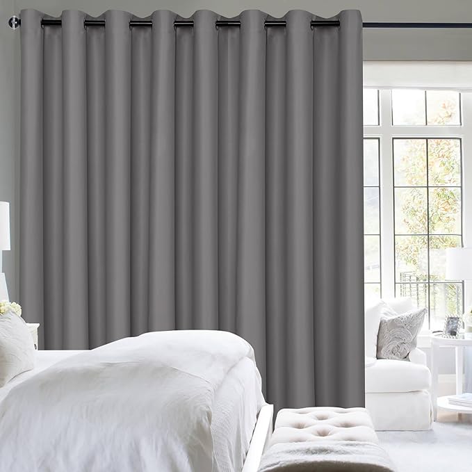 Hiasan Patio Sliding Door Curtain Panel, Bedroom Partition, Shared Office Space by Hiasan