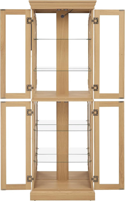 Lighted Glass Curio Cabinet - Image 5