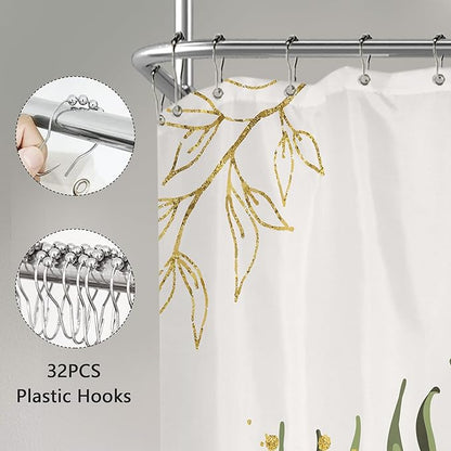 Extra Wide Boho Shower Curtain 180Wx70H Wrap Around Clawfoot Tub Curtain Sage - Image 6