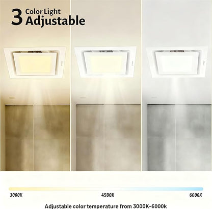 Bathroom Exhaust Fan with Light, 8-Inch Bath Fan with Light - Image 6