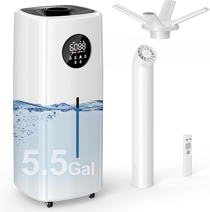 Uthfy 5.5Gal/21L Humidifier for Large Room 3000sq.ft, 2000ml/h Dual 360° by Uthfy