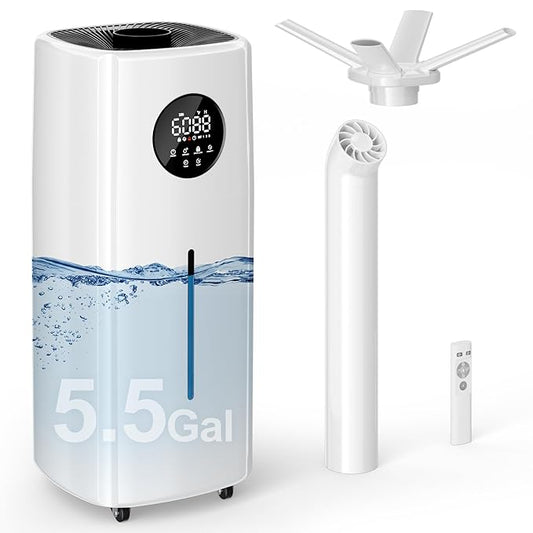 Uthfy 5.5Gal/21L Humidifier for Large Room 3000sq.ft, 2000ml/h Dual 360° by Uthfy