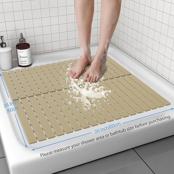 ​Shower Mat Non-Slip Bath Mat for Tub and Shower Stall, 200+ Suction Cups - Image 3