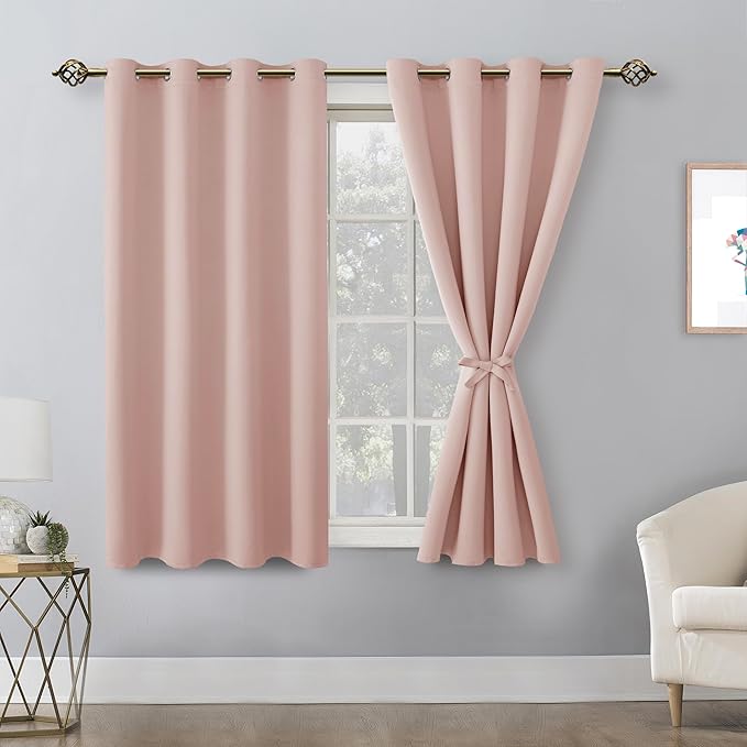 Hiasan Blackout Curtains for Bedroom, 52 x 54 Inches Long - Image 2