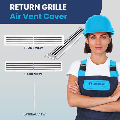 30x4 Inch Air Return Vent Cover Decorative – Premium Aluminum AC Vent Cover - Image 2