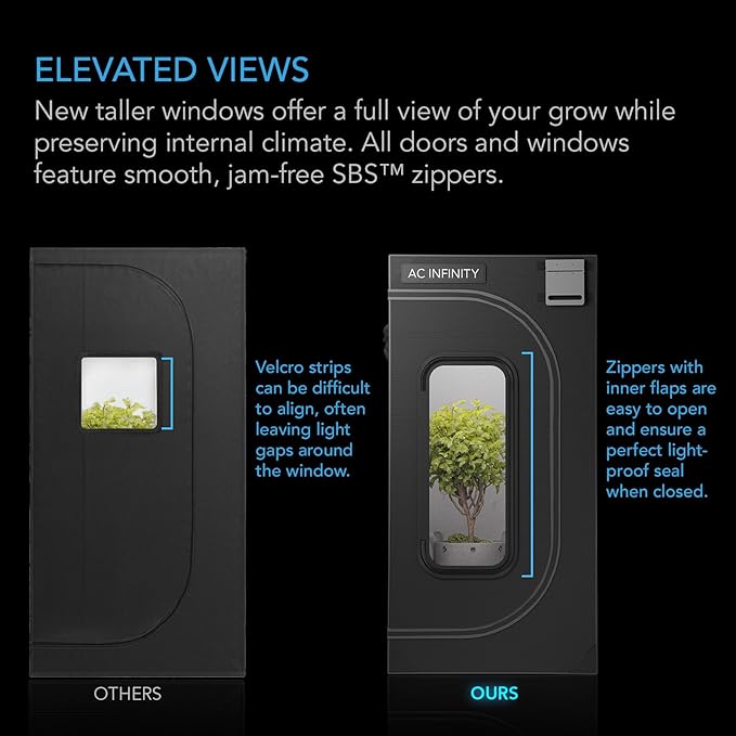 AC Infinity CLOUDLAB 811, Advance Grow Tent 10x10, Thickest 1" Poles, 2000D - Image 4