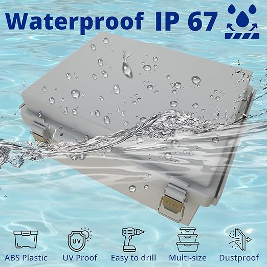 MAKERELE Small Electrical Junction Boxes Plastic Gray IP67 ABS - Image 3