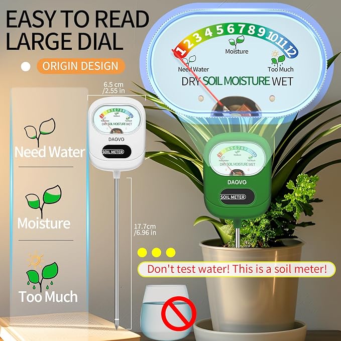 Soil Moisture Meter, Plants Moisture Meter Upgraded-Large Screen-Soil Hygrometer - Image 2
